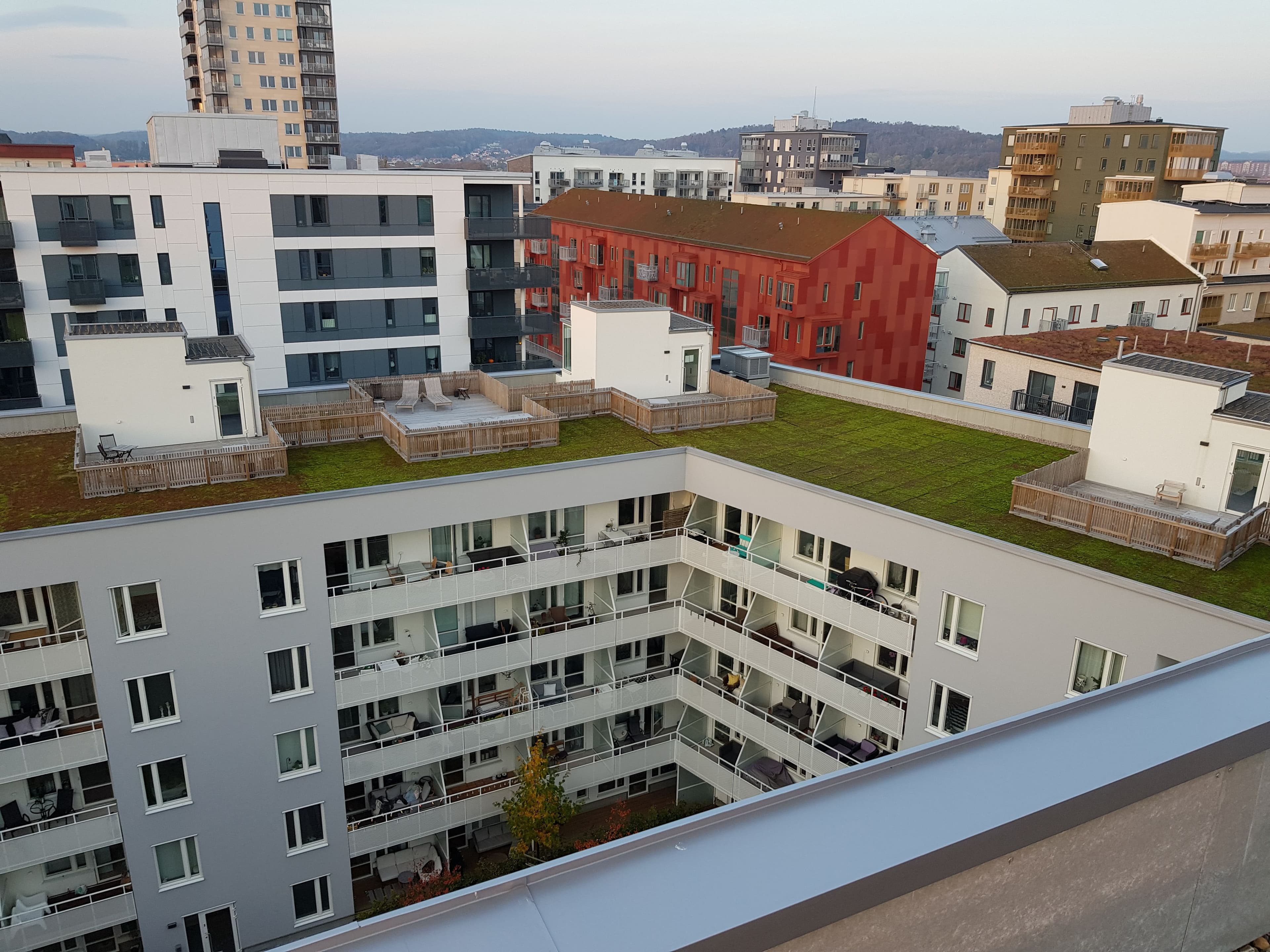 Takterasserna på Solventilsgatan och Gamle Tuvevägen